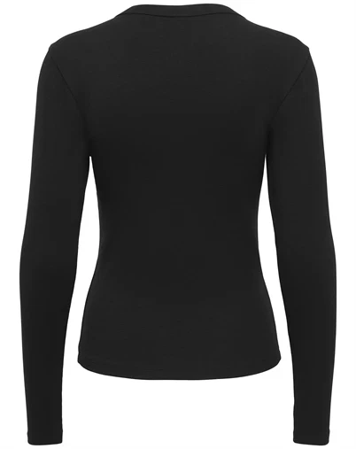 Only - ONLRiley V Neck Top - Black